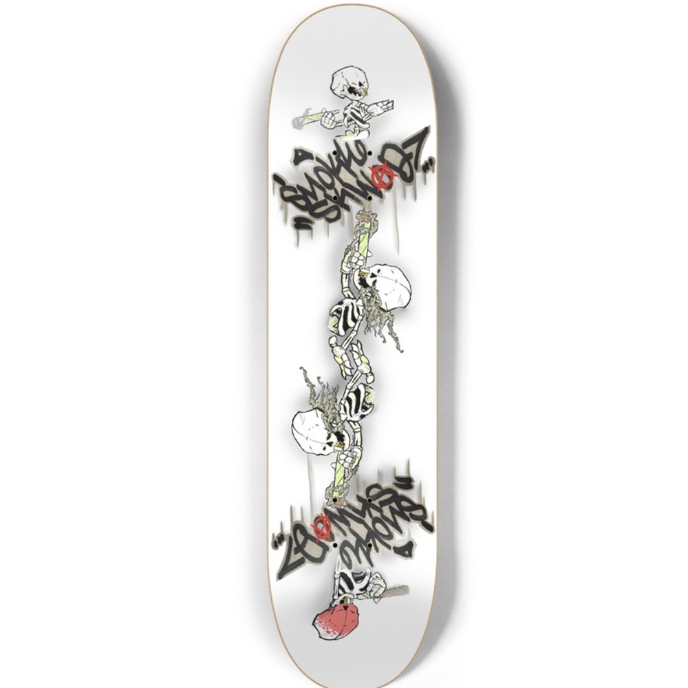 SMOKE SKWOD x HITTMAN skateboard deck new in shrink size: 8.5